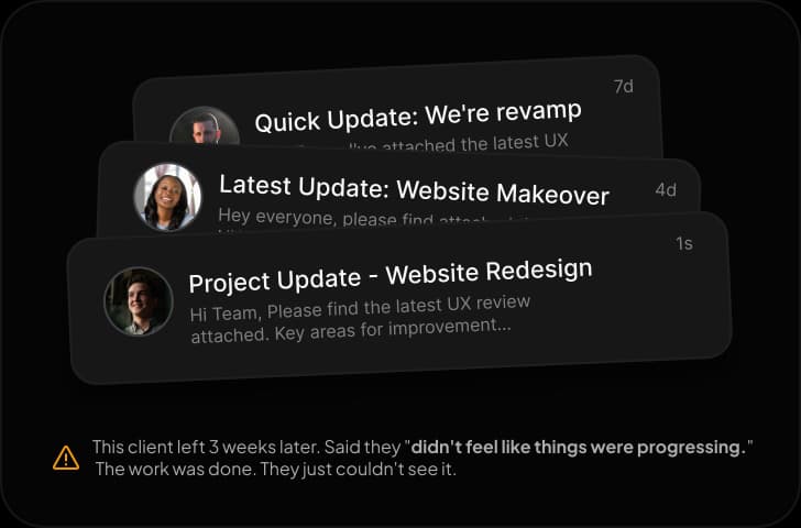 Repeated client status update emails