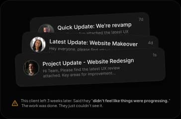 Repeated client status update emails