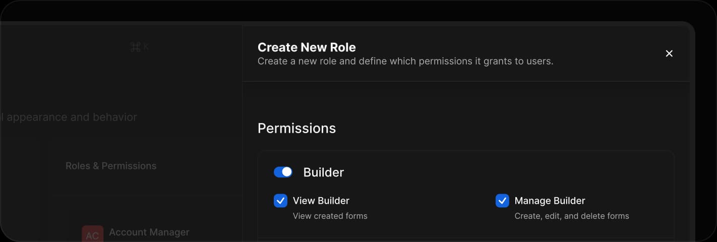 Client permission controls in BluOps